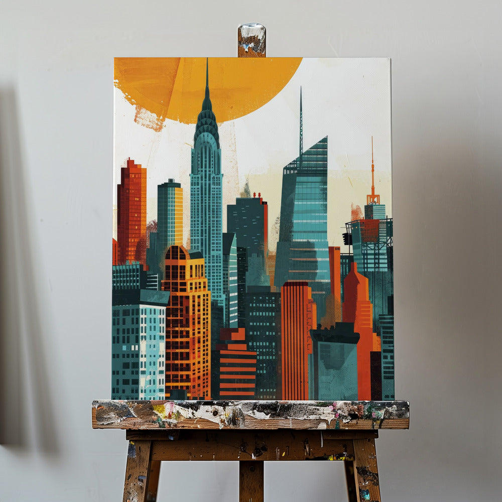 Peinture numérique à l'aquarelle de New York City (3) | Tableaux sur Toile