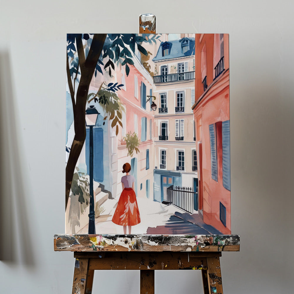 Pittura digitale ad acquerello di Parigi (3) | Stampe su Tela