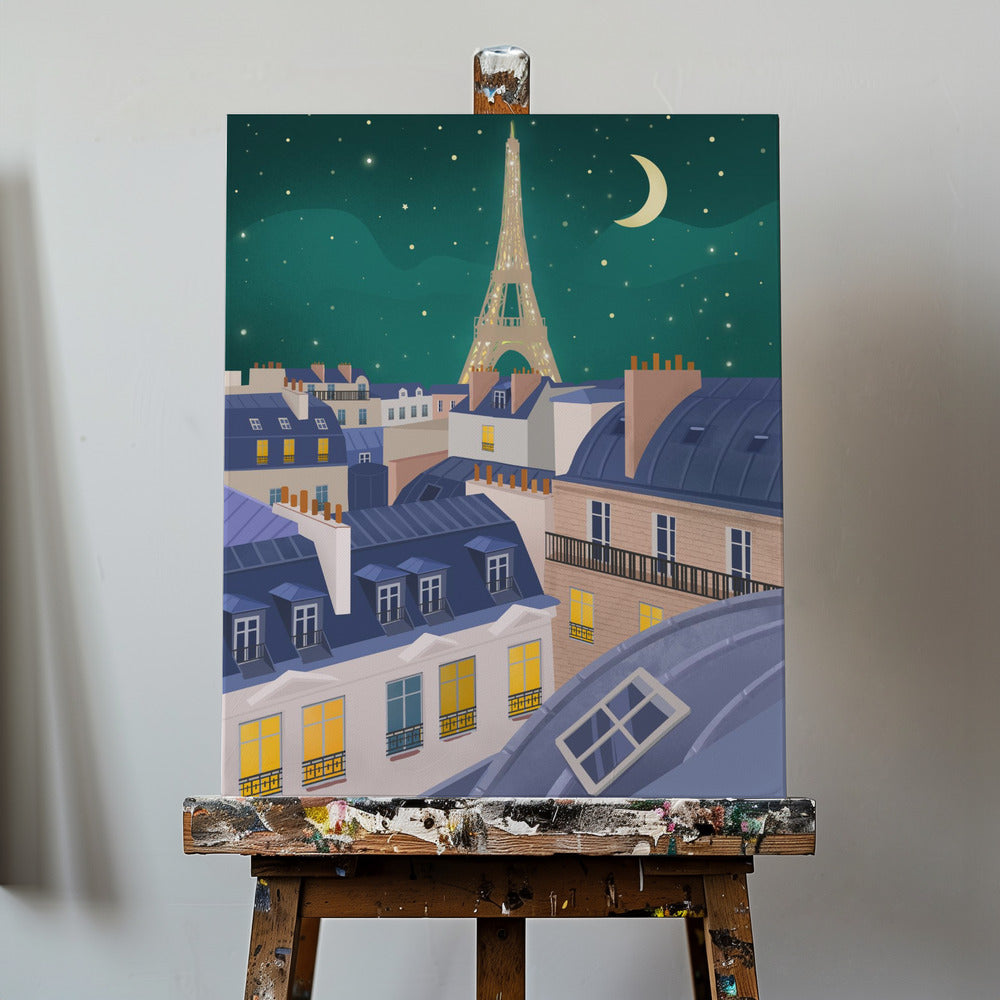 Paris på natten | Canvas