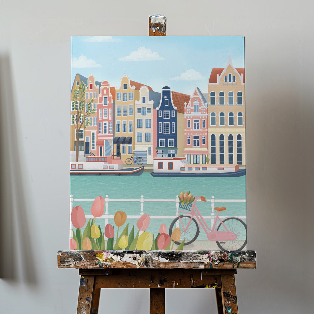Ville d'Amsterdam | Tableaux sur Toile