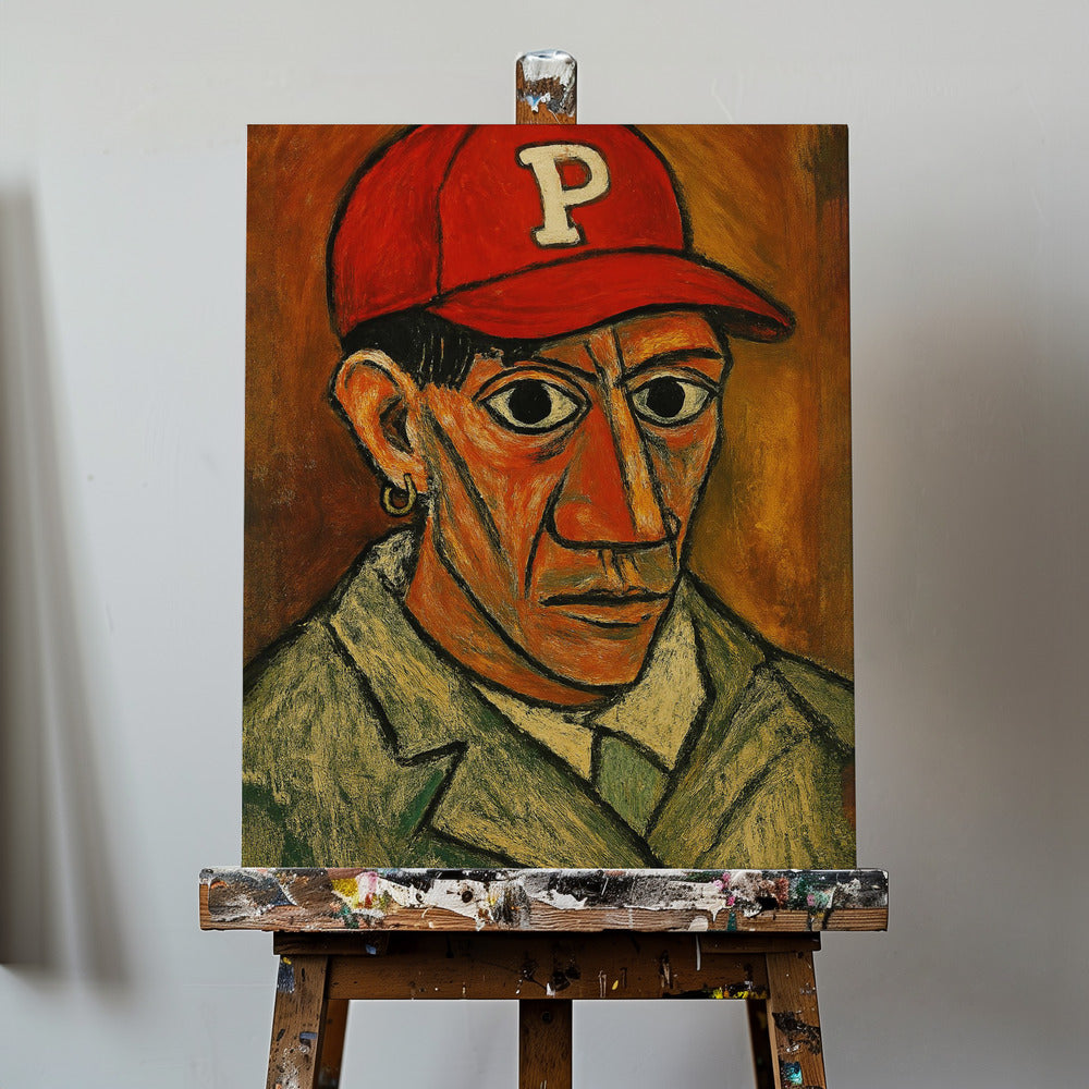 Red Cap Gaze | Canvas