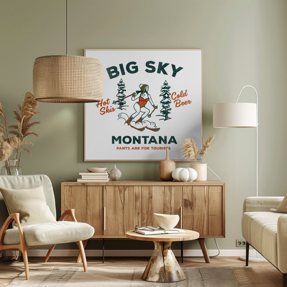 Ski Big Sky Montana : les pantalons sont pour les touristes | Tableaux sur Toile