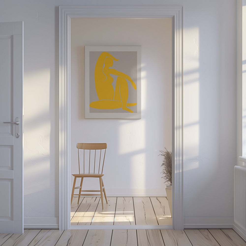 Figure jaune | Tableaux sur Toile