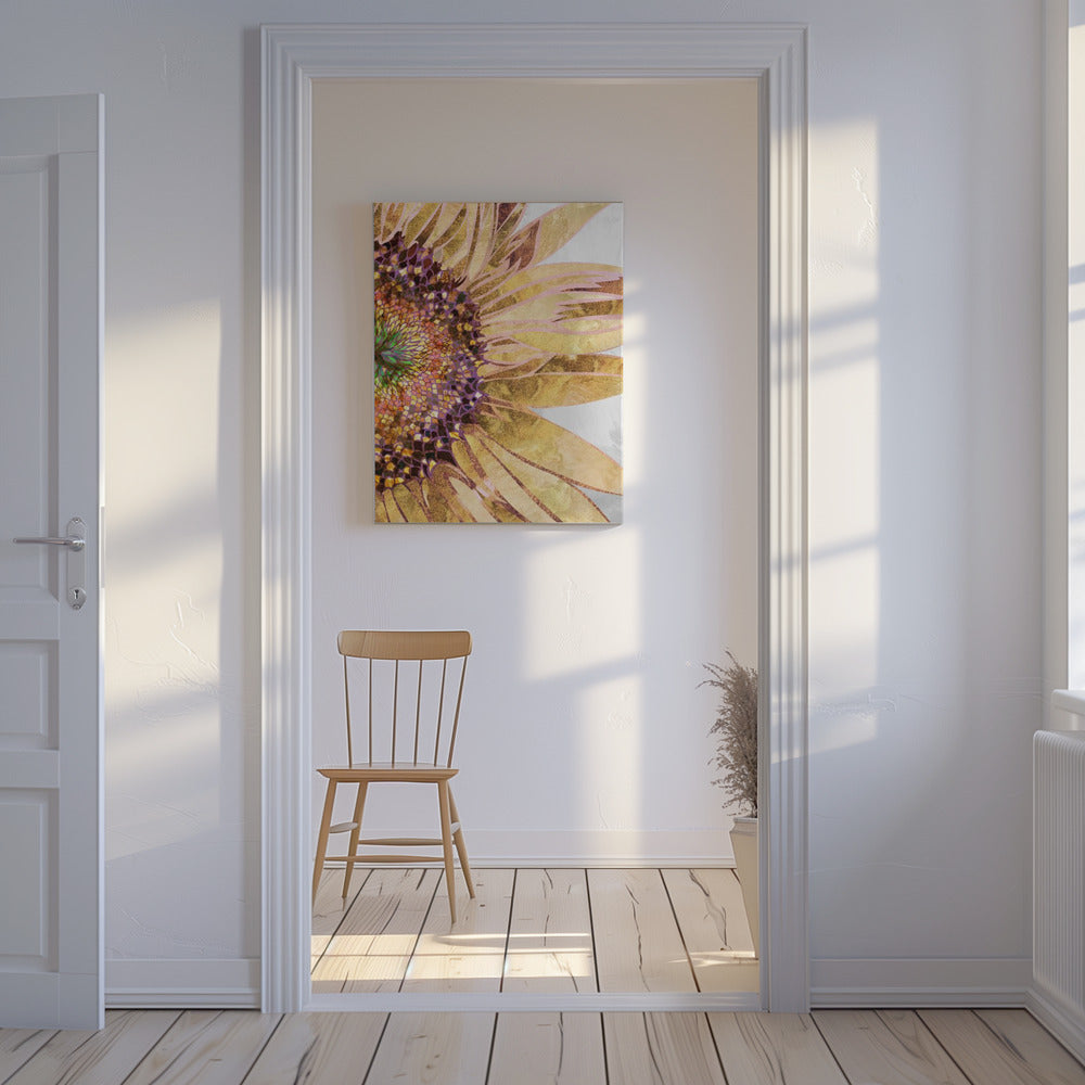 Gouden zonnebloem | Canvasprints