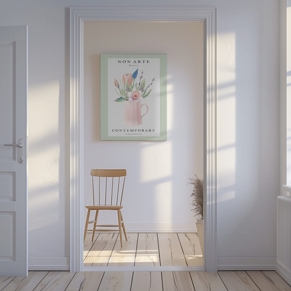 Non Arte Green flower vase | Stampe su Tela