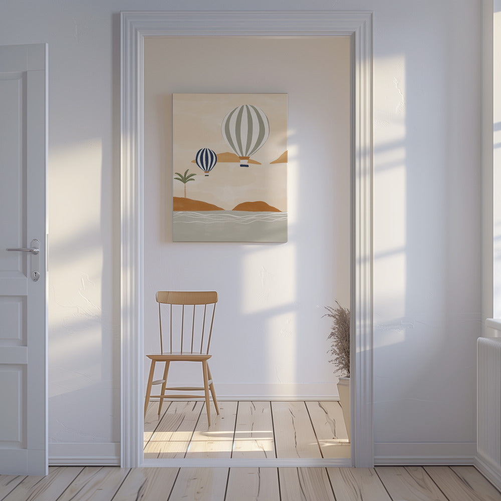 Montgolfières dans le dessert | Tableaux sur Toile