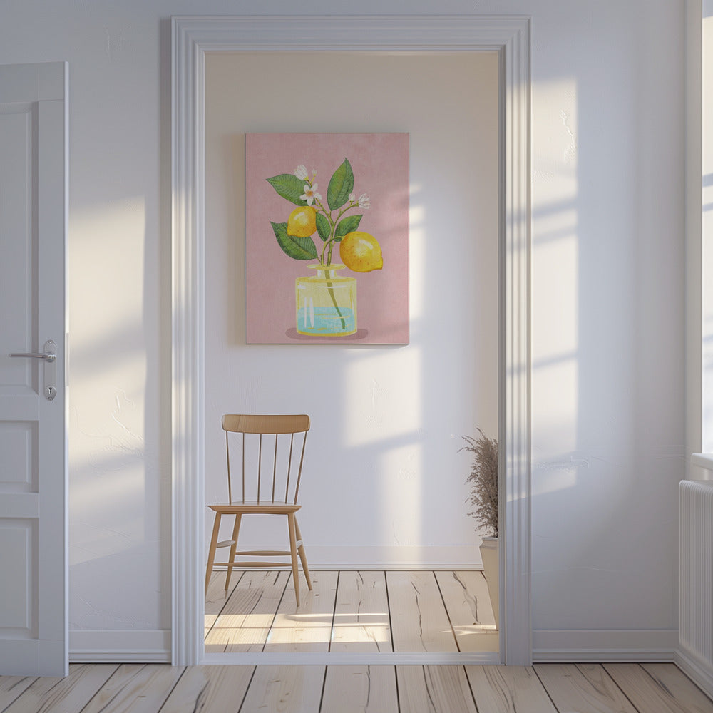 Citronbukett i vas | Canvas