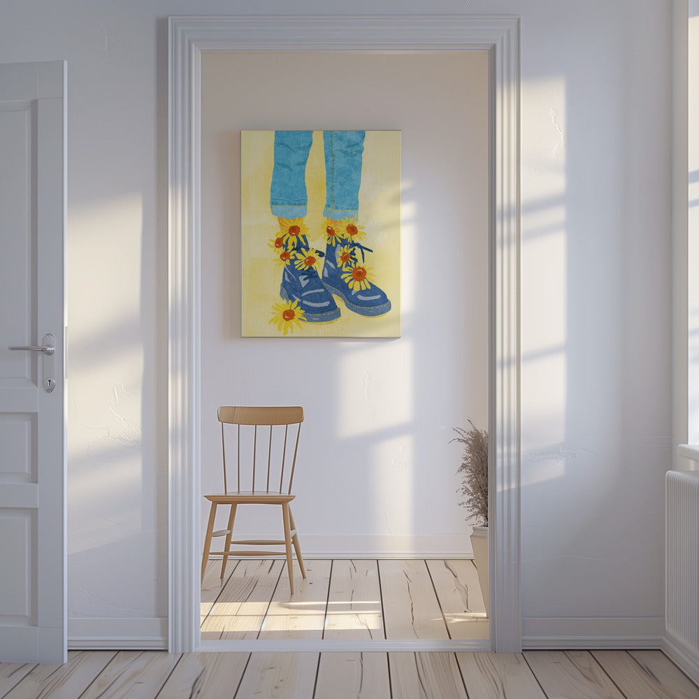Sonnenblumenspaziergang | Leinwand-Bilder