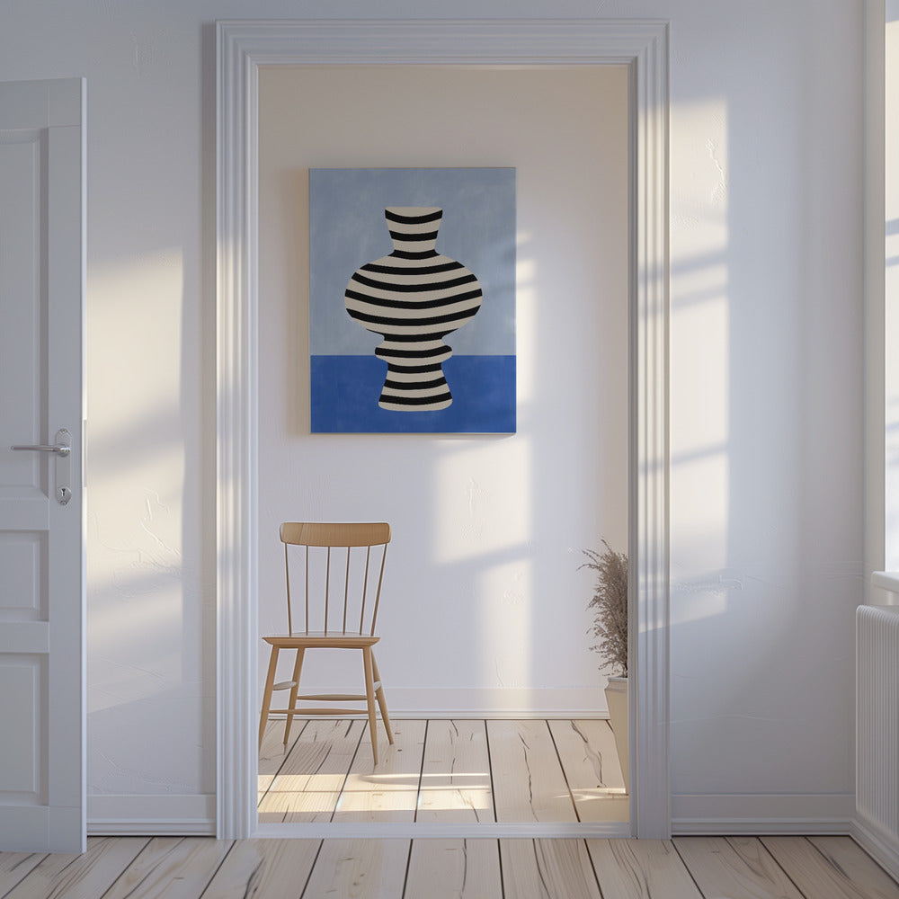 Stribet vase-illusion | Lærredsbilleder