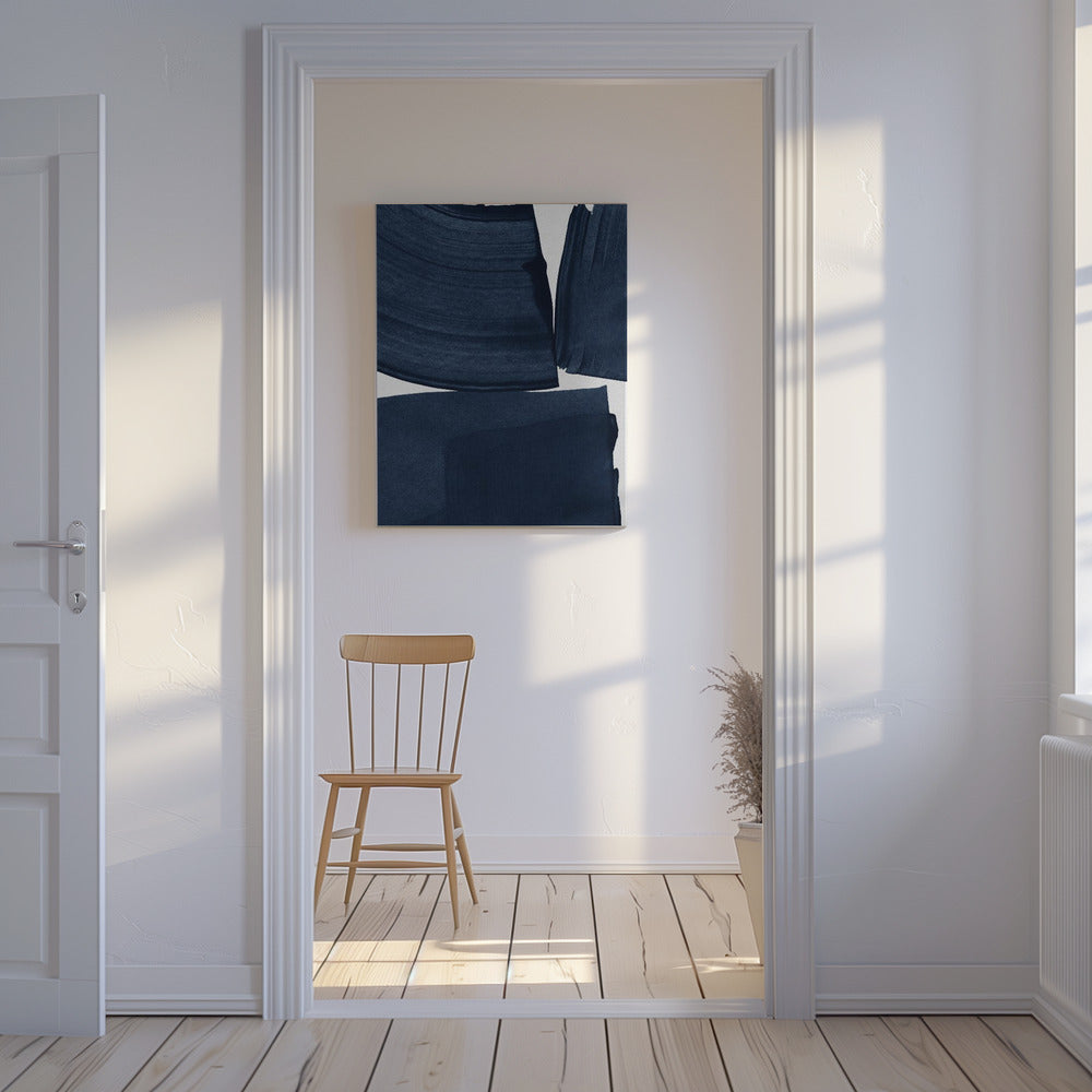 Minimalistisches Gemälde Blau I | Leinwand-Bilder