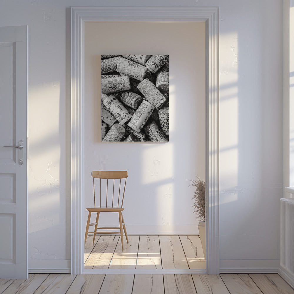 Wein 001 S/W | Leinwand-Bilder