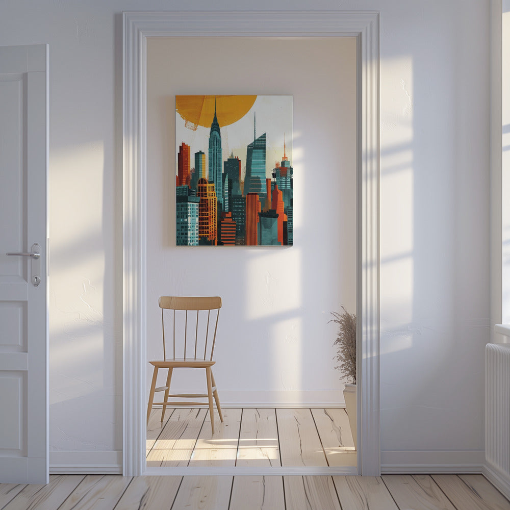 Peinture numérique à l'aquarelle de New York City (3) | Tableaux sur Toile