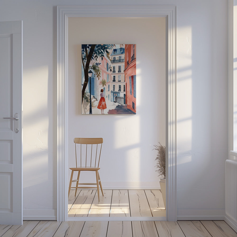 Pittura digitale ad acquerello di Parigi (3) | Stampe su Tela