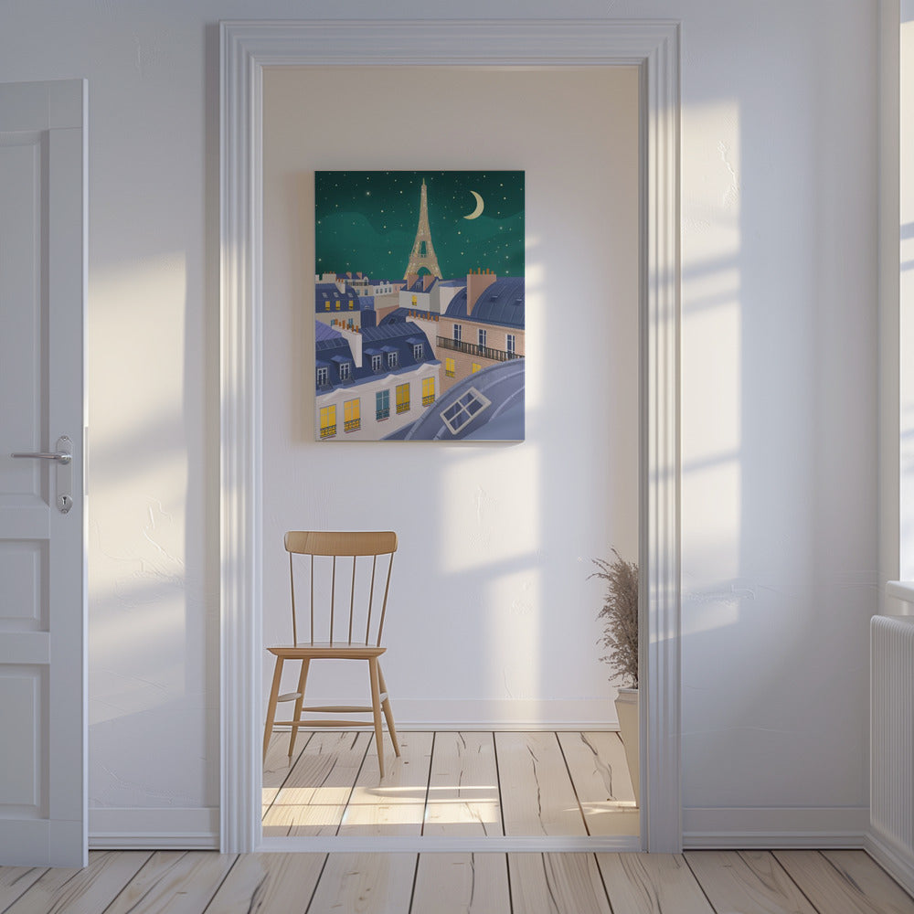Paris på natten | Canvas