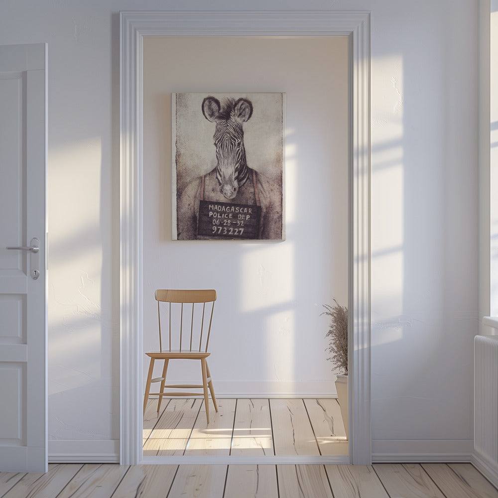 Zebra Mugshot Mysterium | Canvastavla