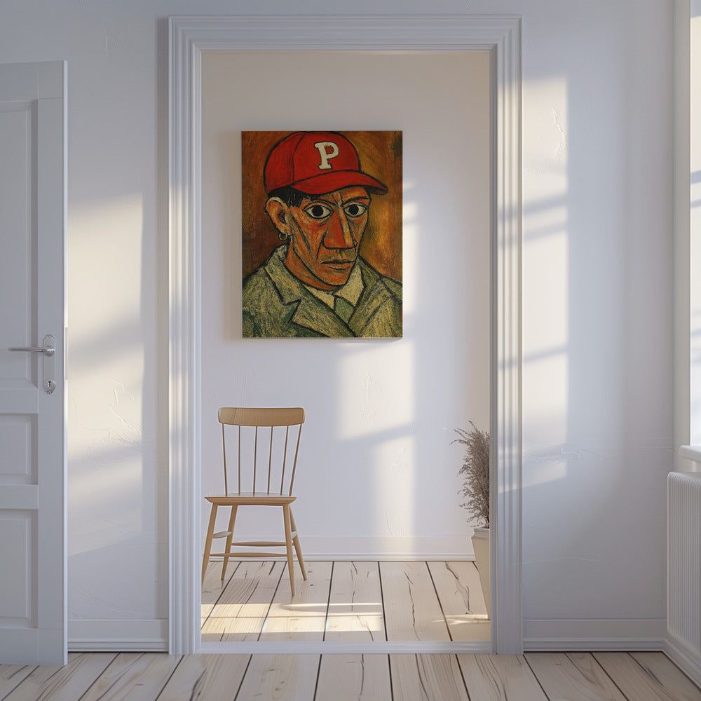 Red Cap Gaze | Canvas