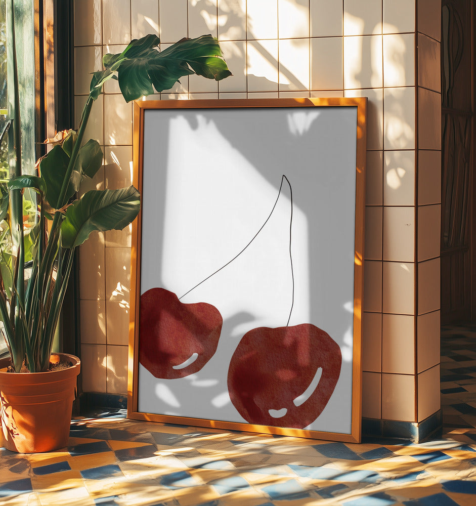 Isolated Cherries | Poster