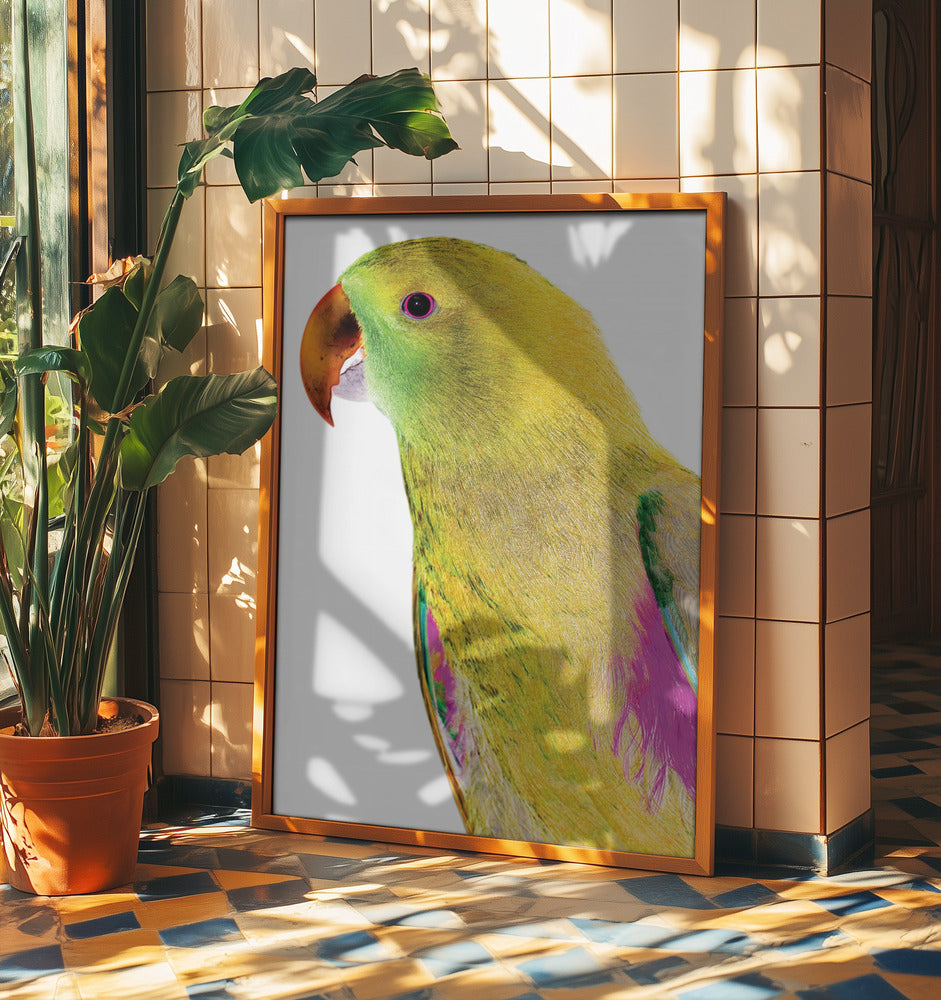 Vibrant Parrot Profile | Poster