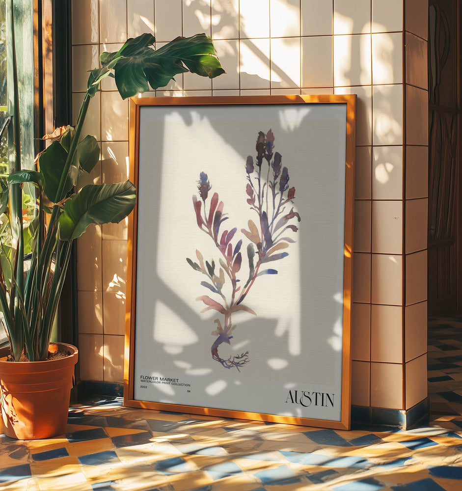 Watercolor print collection. Flower market - Austin | Poster