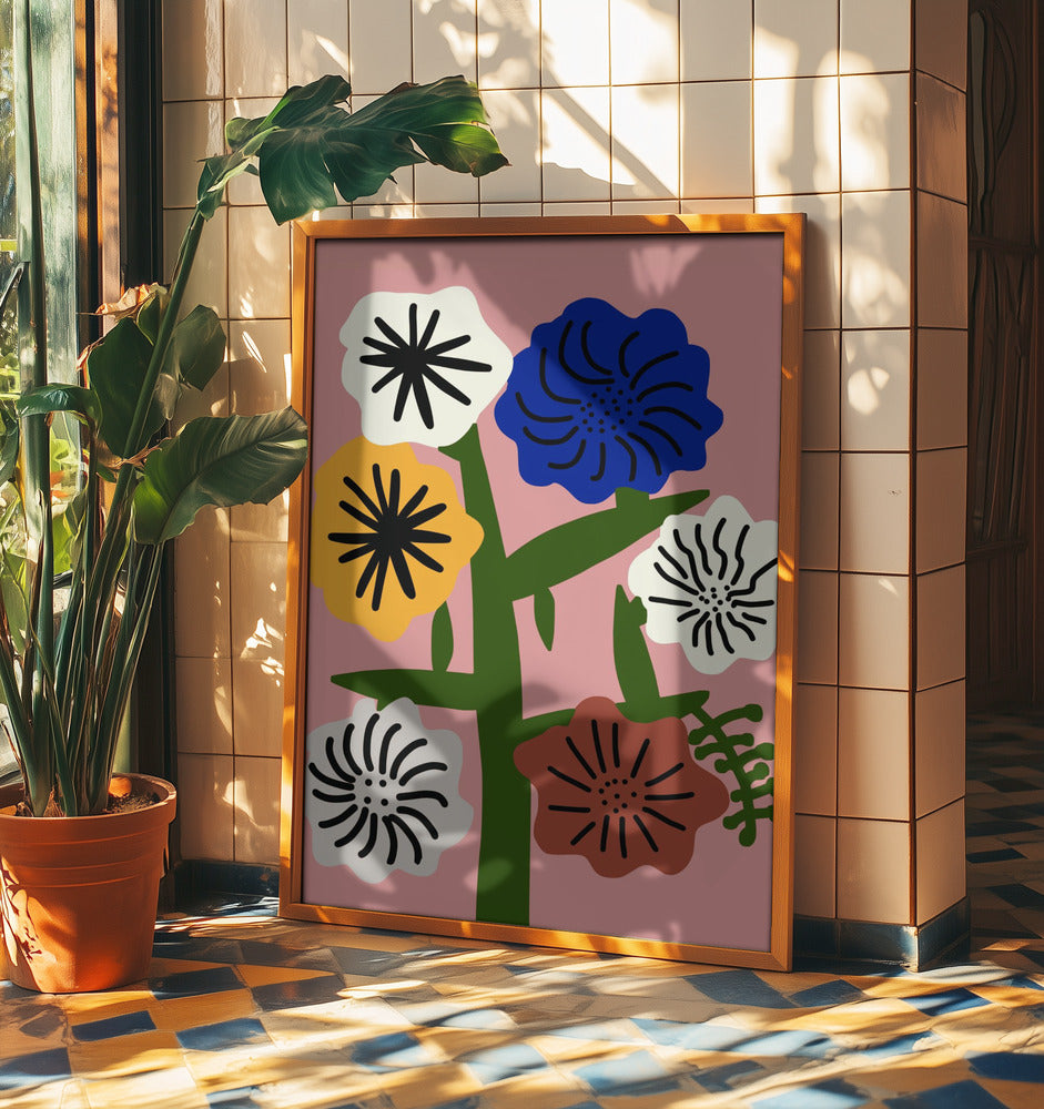 Stylized Flowers With Bold Colors | Poster