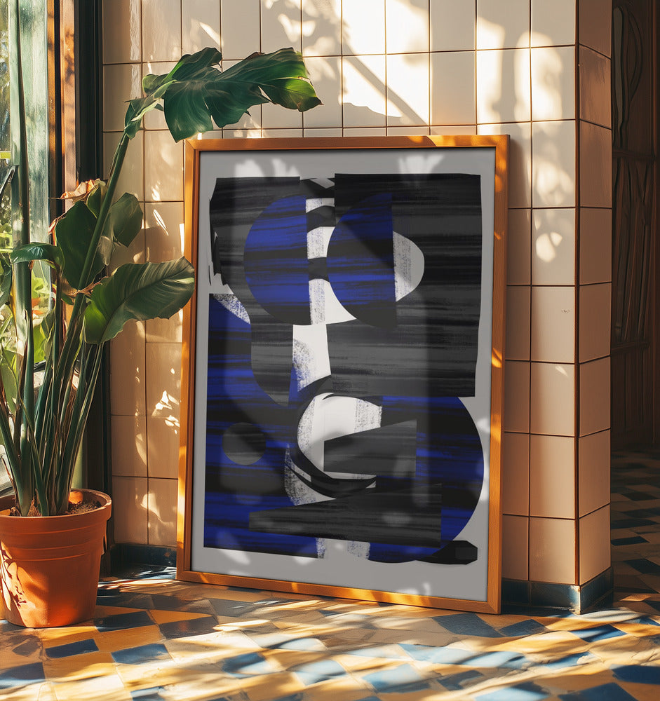 Abstract Stripe Minimal Collage 28 | Poster