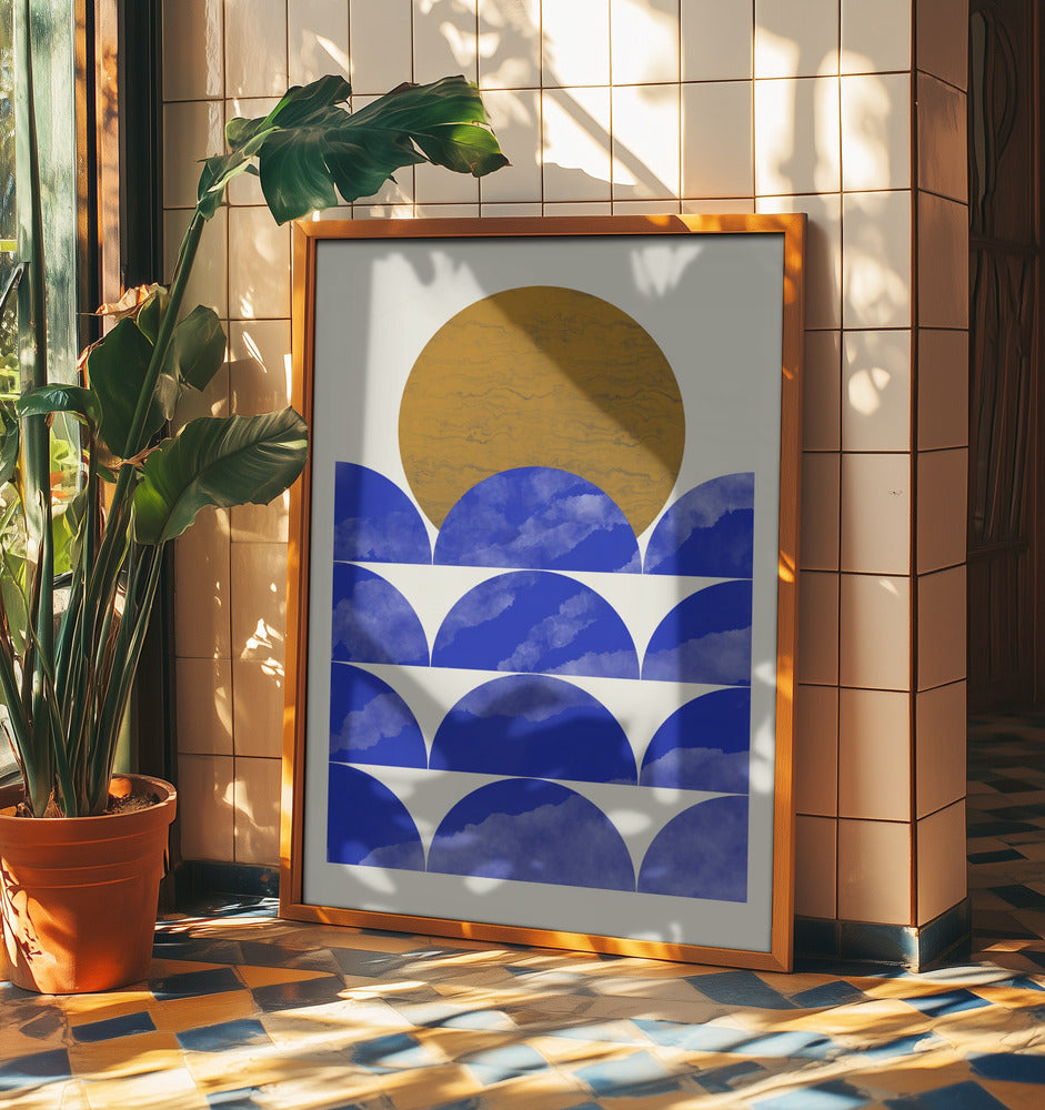 Geometrical Sunset Composition | Poster