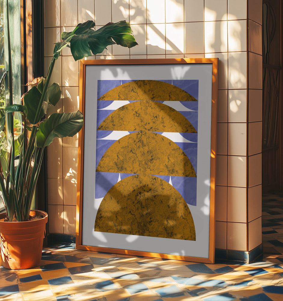 Goldenes Marmorkugel-Design | Poster