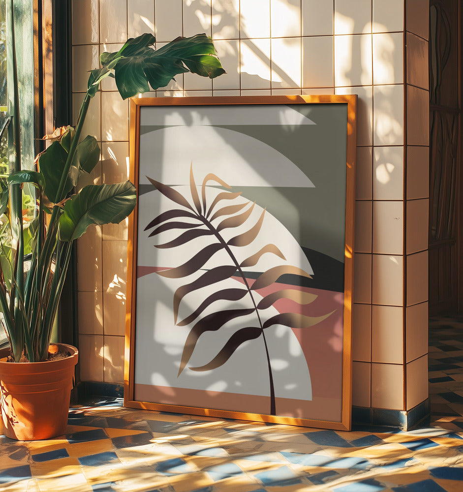 Glödande palmblad | Poster