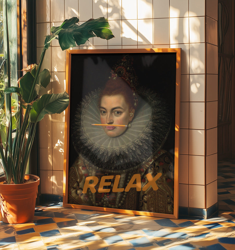 Avslappnad, förändrad oljemålning | Poster
