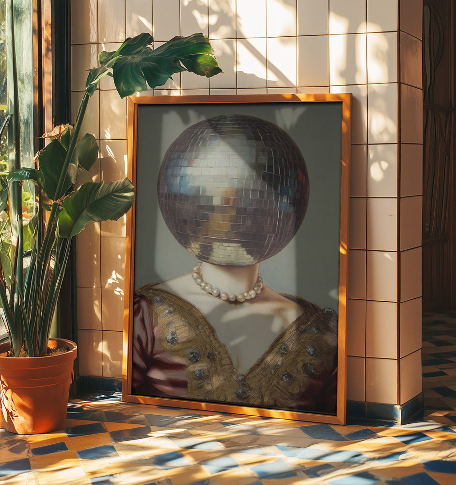 DiscoHead Queen / Förändrad collagekonst | Poster