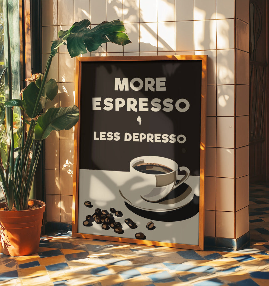 Mehr Espresso – weniger Depresso | Poster