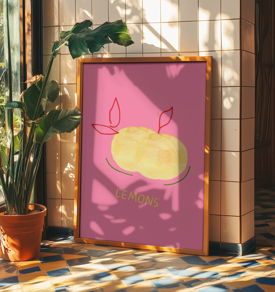 Lemons in Pink | Poster