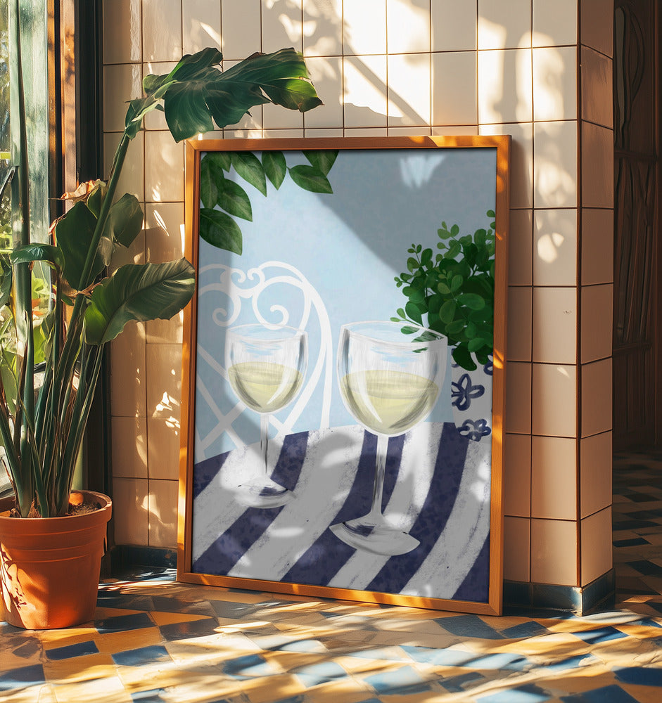 White wine under the tree | Poster