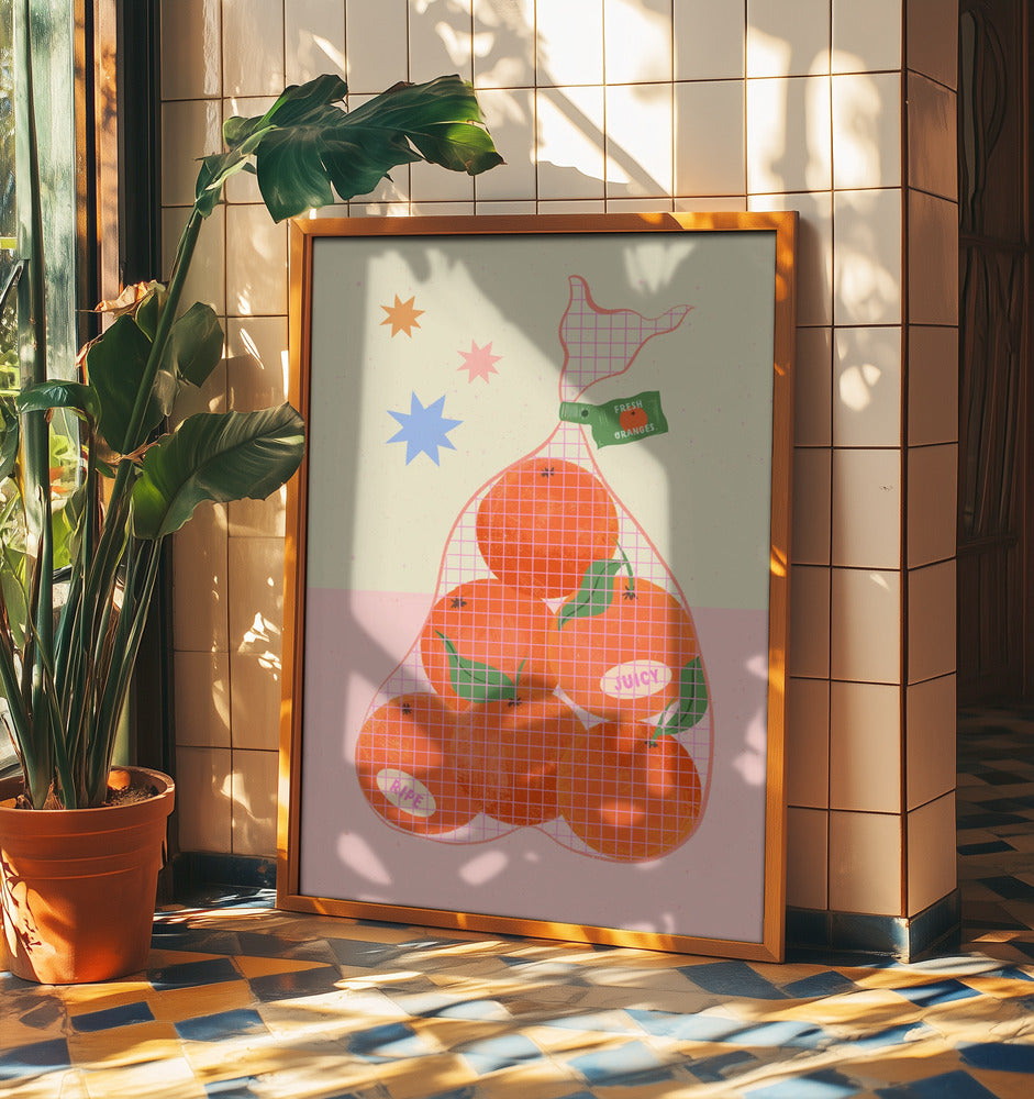 Fresh and Ripe Oranges | Poster
