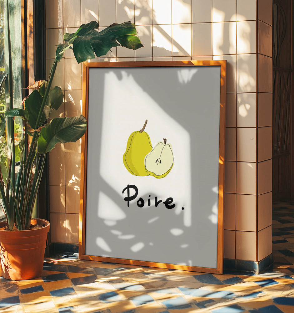 Modern French Fruits Collection "Pear / Poire" | Poster