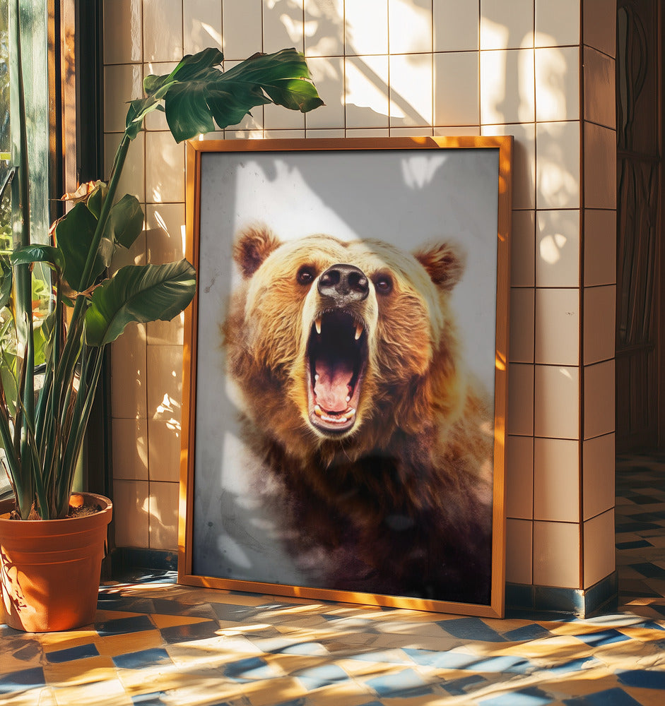 Bear Brown Watercolor Animal Art | Poster