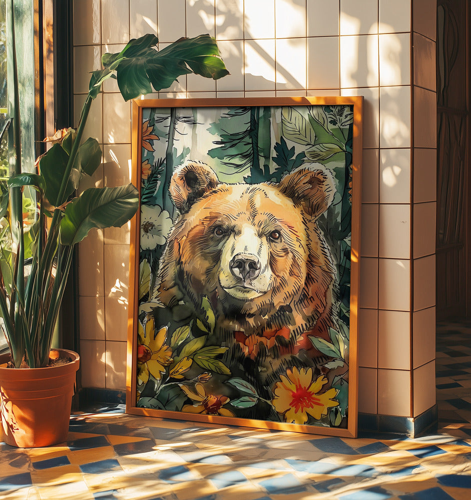 Animal Bear Watercolor Animal Art 8 | Poster