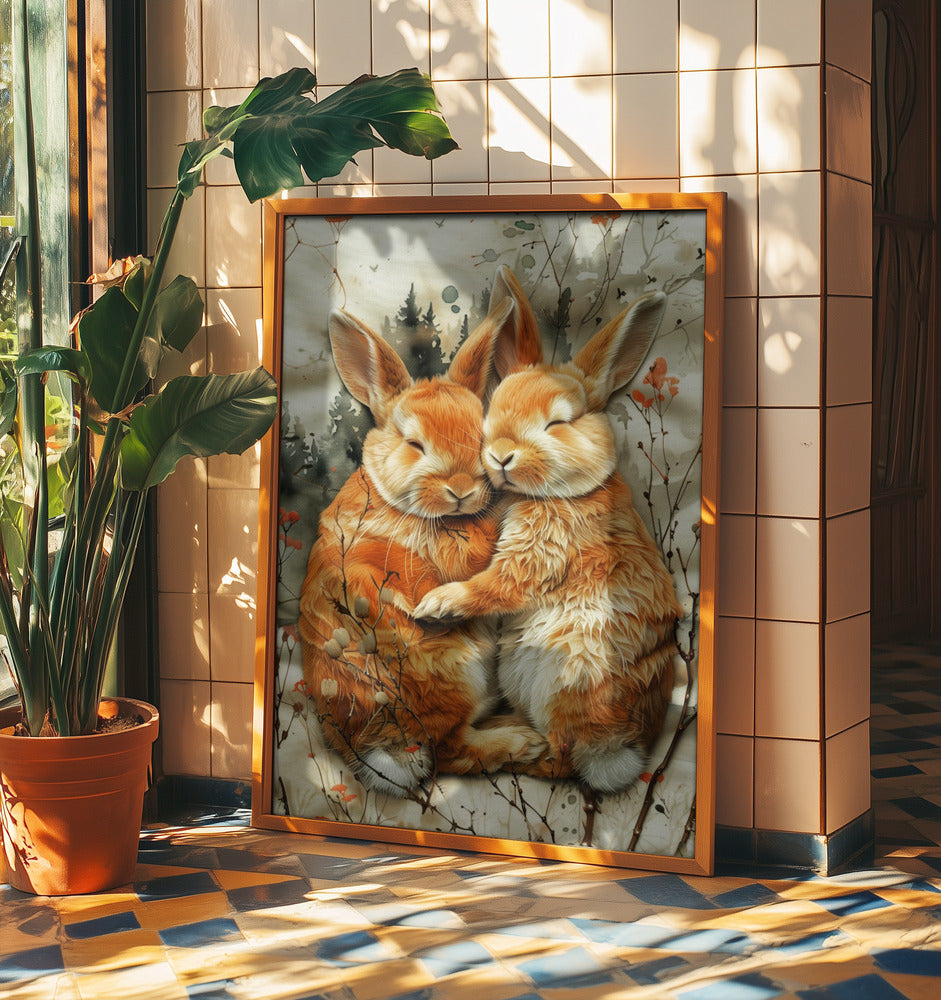 Bunny watercolor animal art 1 | Poster