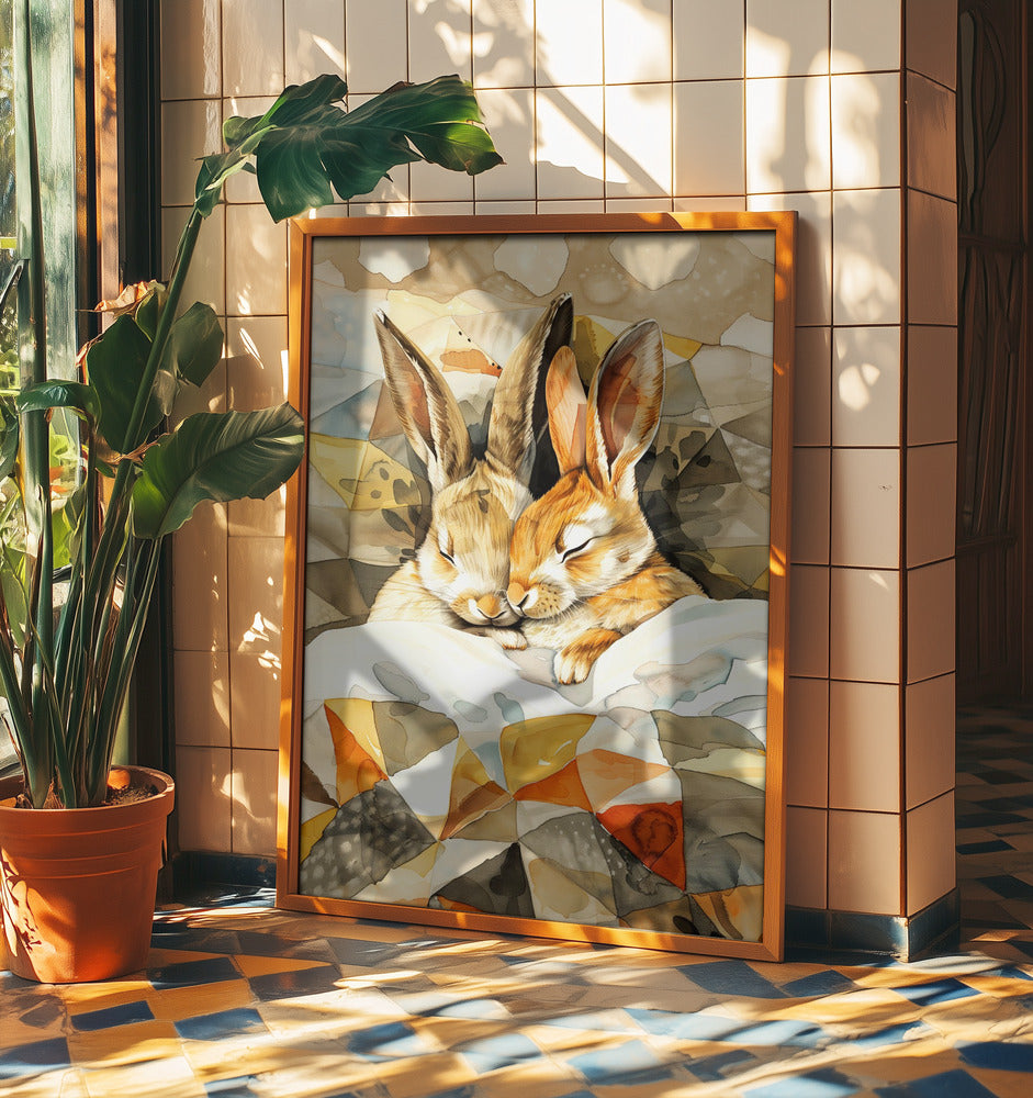 Bunny watercolor animal art 4 | Poster