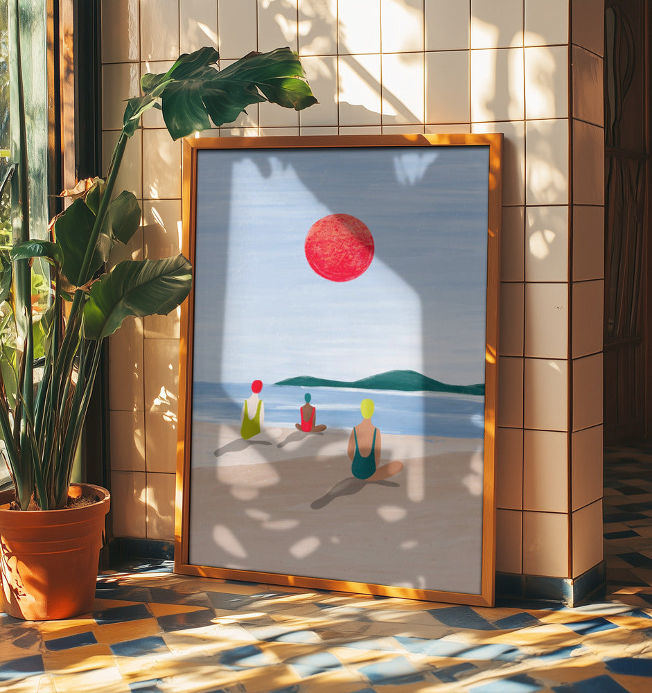 Flickor på stranden | Poster