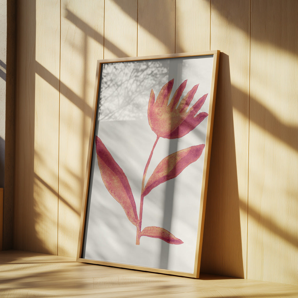 Linogravure Fleur / Viva Magenta | Posters - Affiche Artistique