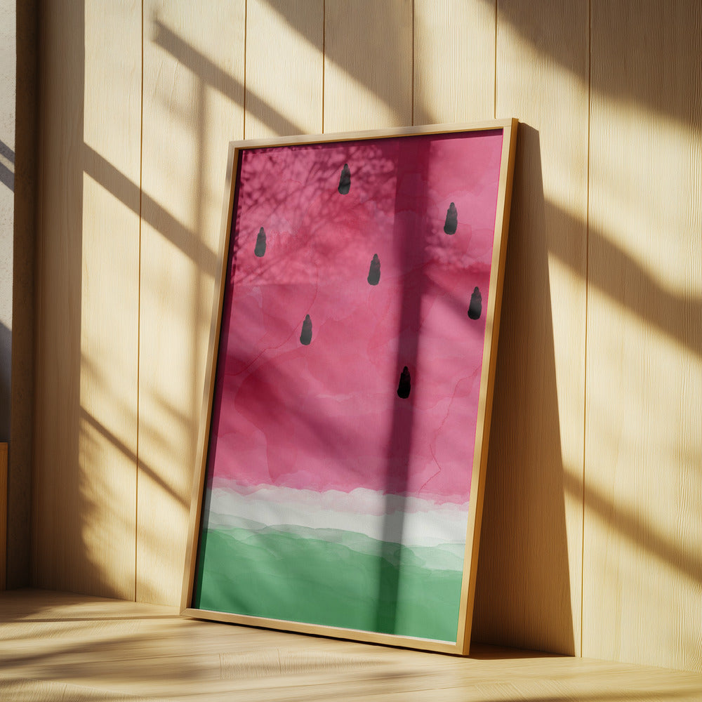 Wassermelone Abstrakt A0 | Poster - Kunstdruck