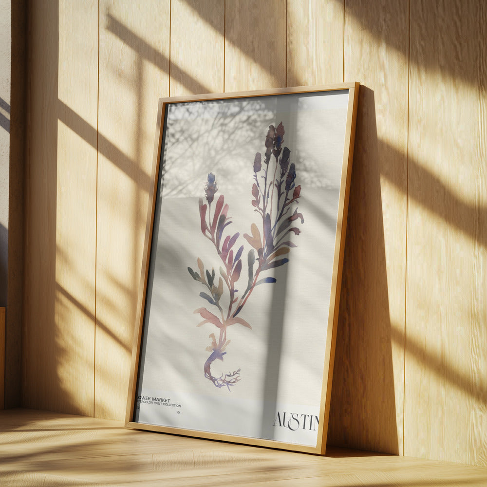 Watercolor print collection. Flower market - Austin | Poster