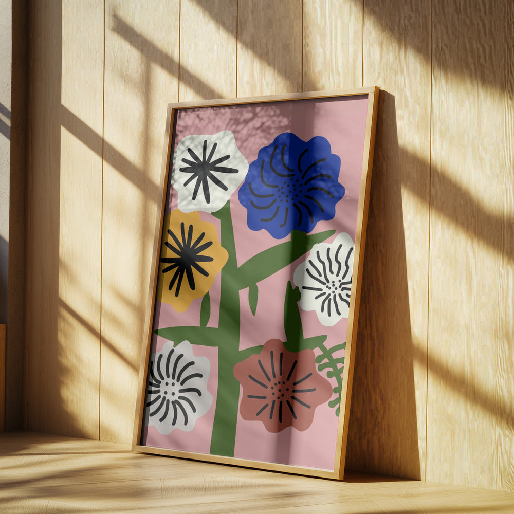 Stylized Flowers With Bold Colors | Poster