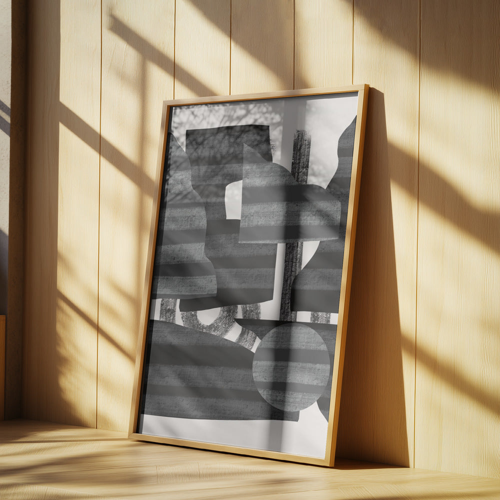 Abstract Stripe Minimal Collage 26 | Poster