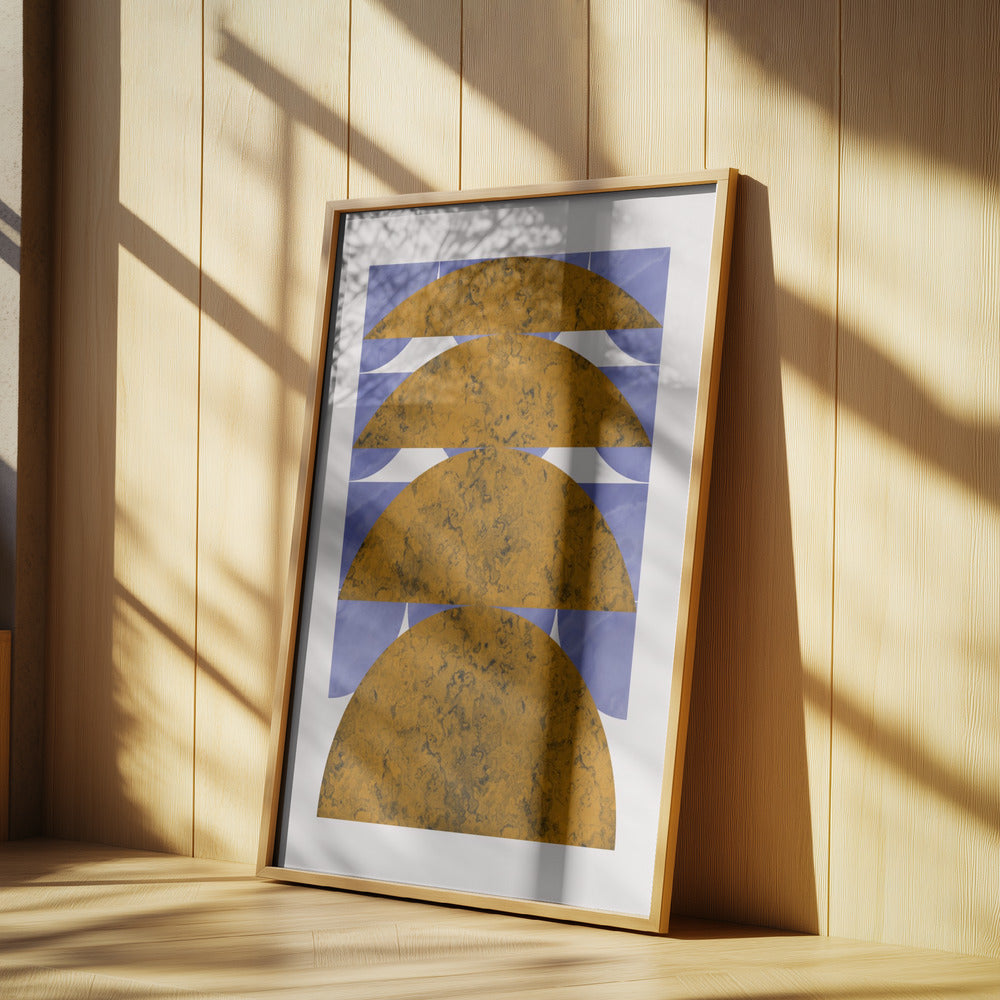 Goldenes Marmorkugel-Design | Poster