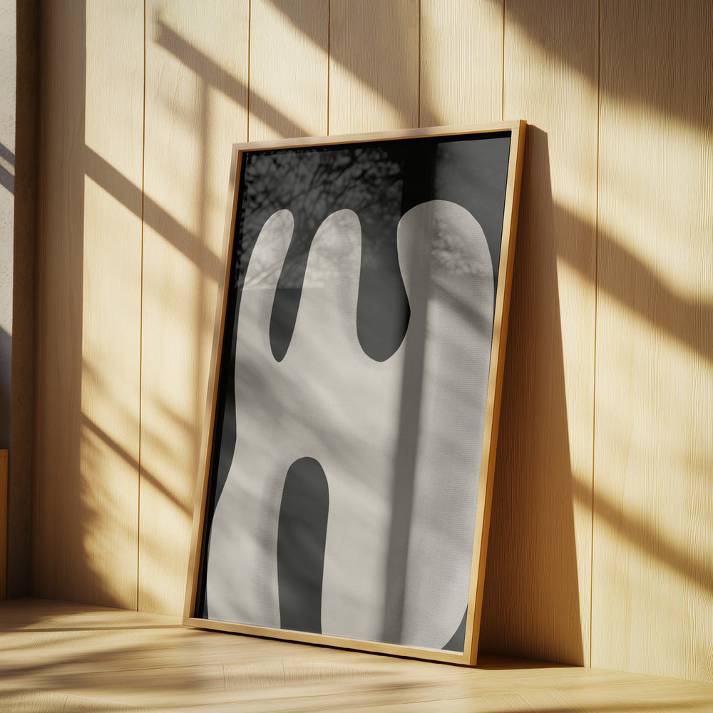 Abstrakte weiße Skulptur Schrei | Poster