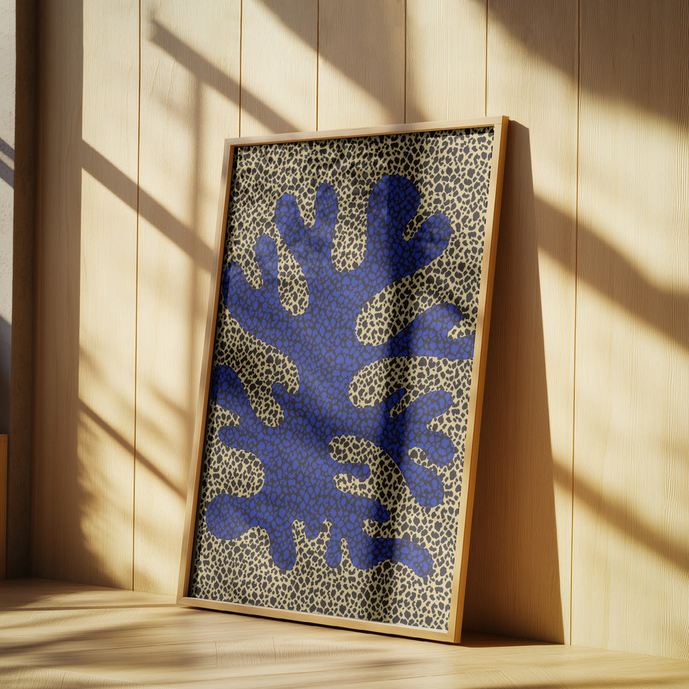 Blue and Yellow Coral pattern | Poster