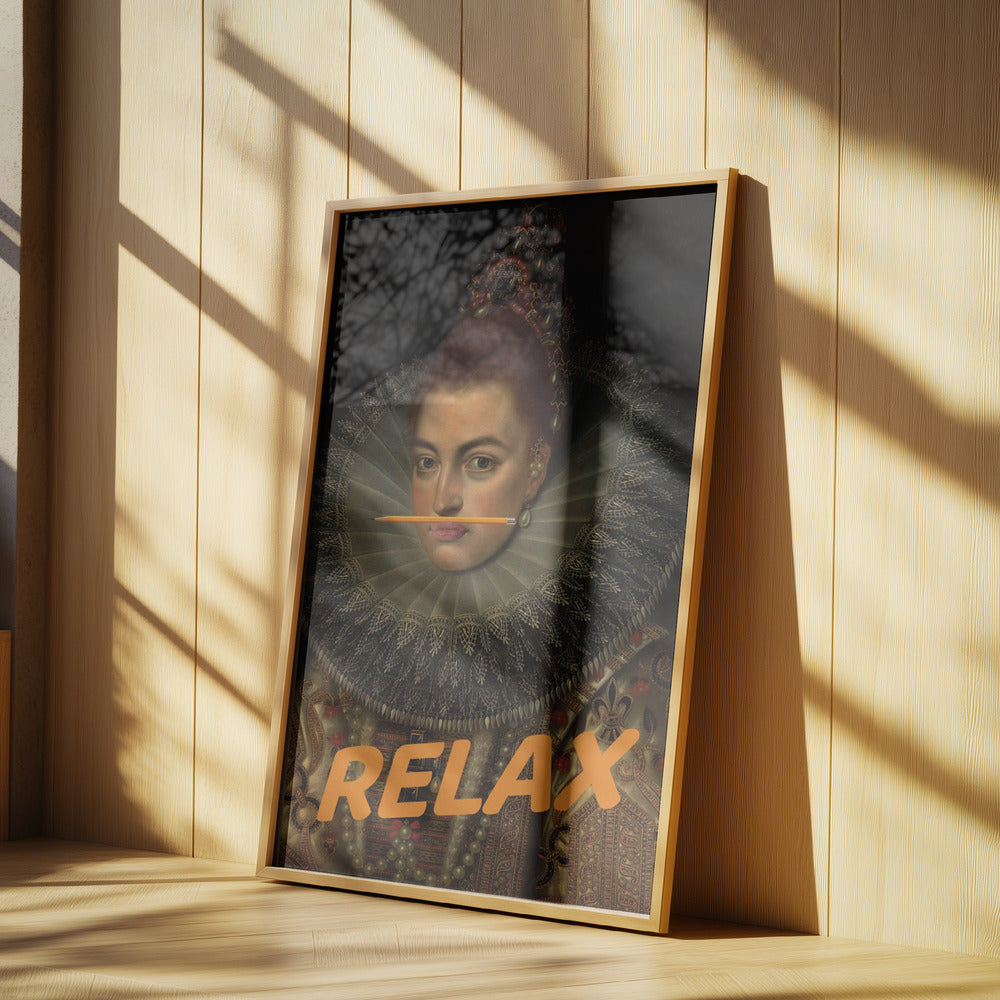 Avslappnad, förändrad oljemålning | Poster