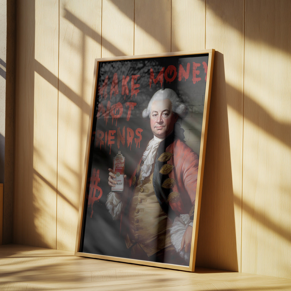 Tjen penge, ikke venner | Plakater - Kunsttryk
